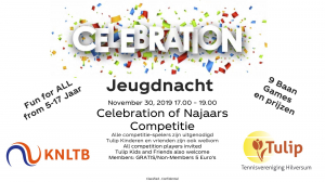 30 november: tennis en activiteiten avond voor alle jeugd